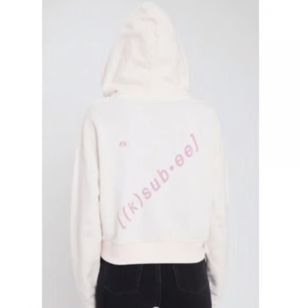 Ksubi Women's Cream‎ Hoodie Cropped
